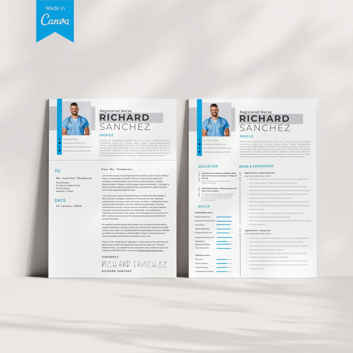 The Job-Winning RN Resume Template Kit (For Canva)-P01 - Image 5