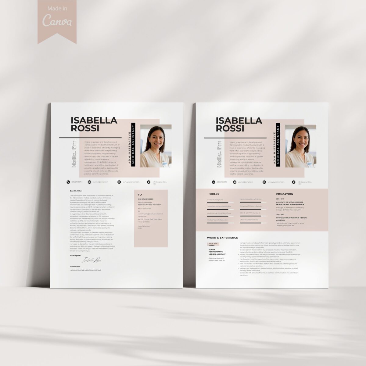 Admin Medical Assistant Resume Template Kit | Canva Editable + Guides-P10 - Image 5