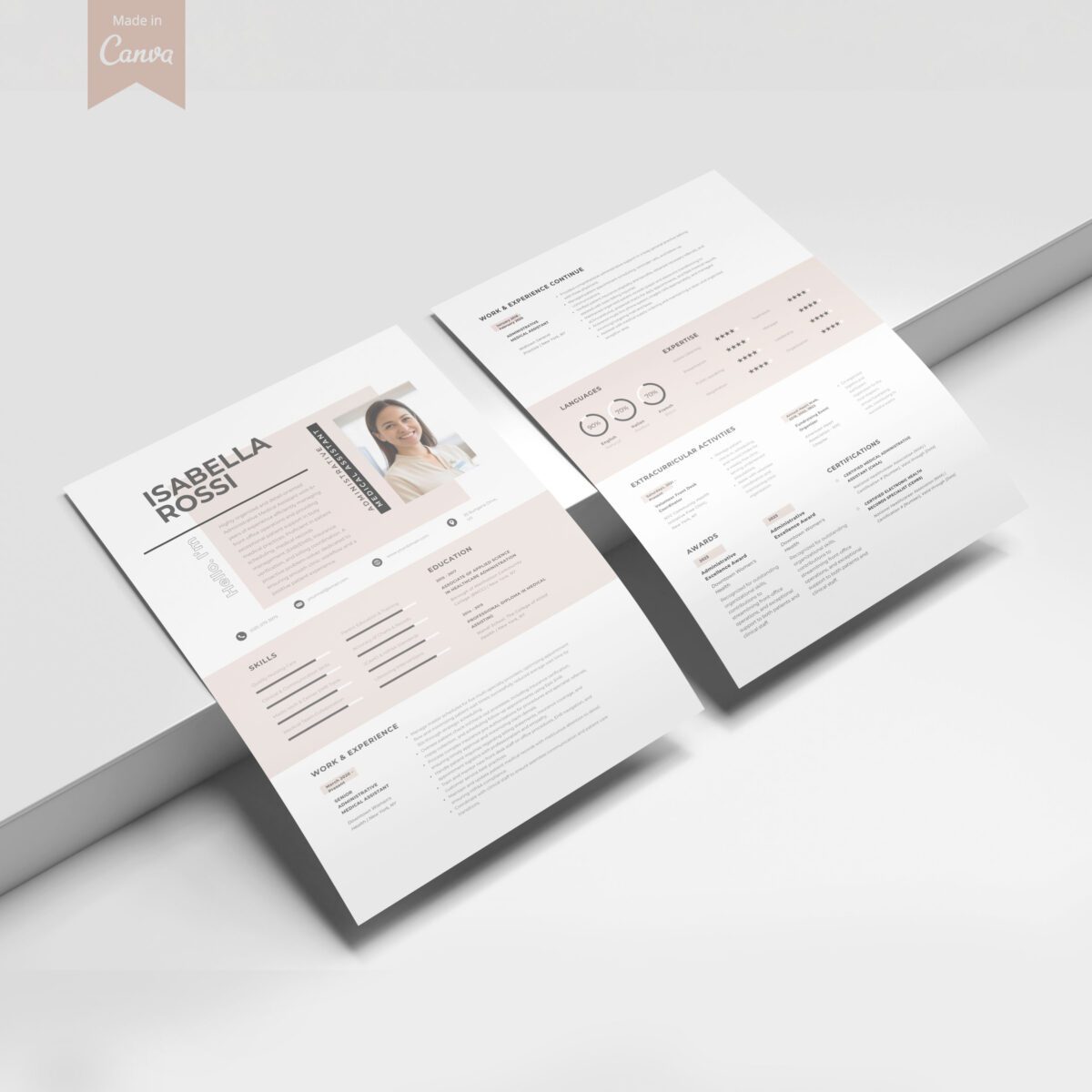 Admin Medical Assistant Resume Template Kit | Canva Editable + Guides-P10 - Image 7