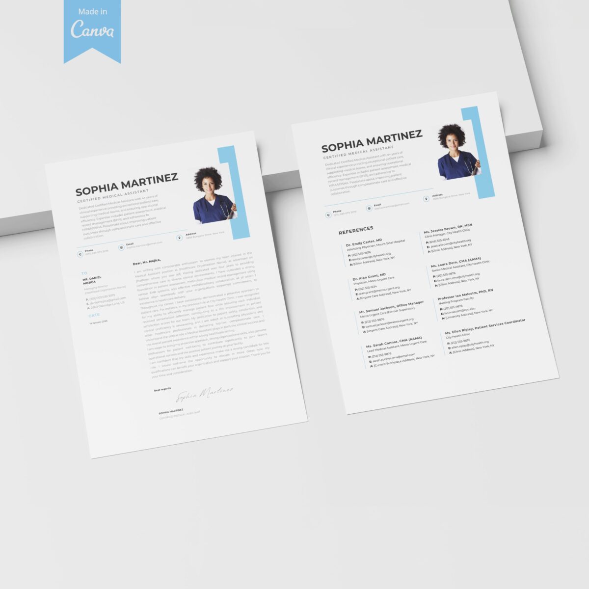 CMA Resume Template & Cover Letter Kit | Canva Editable + Guides-P08 - Image 8