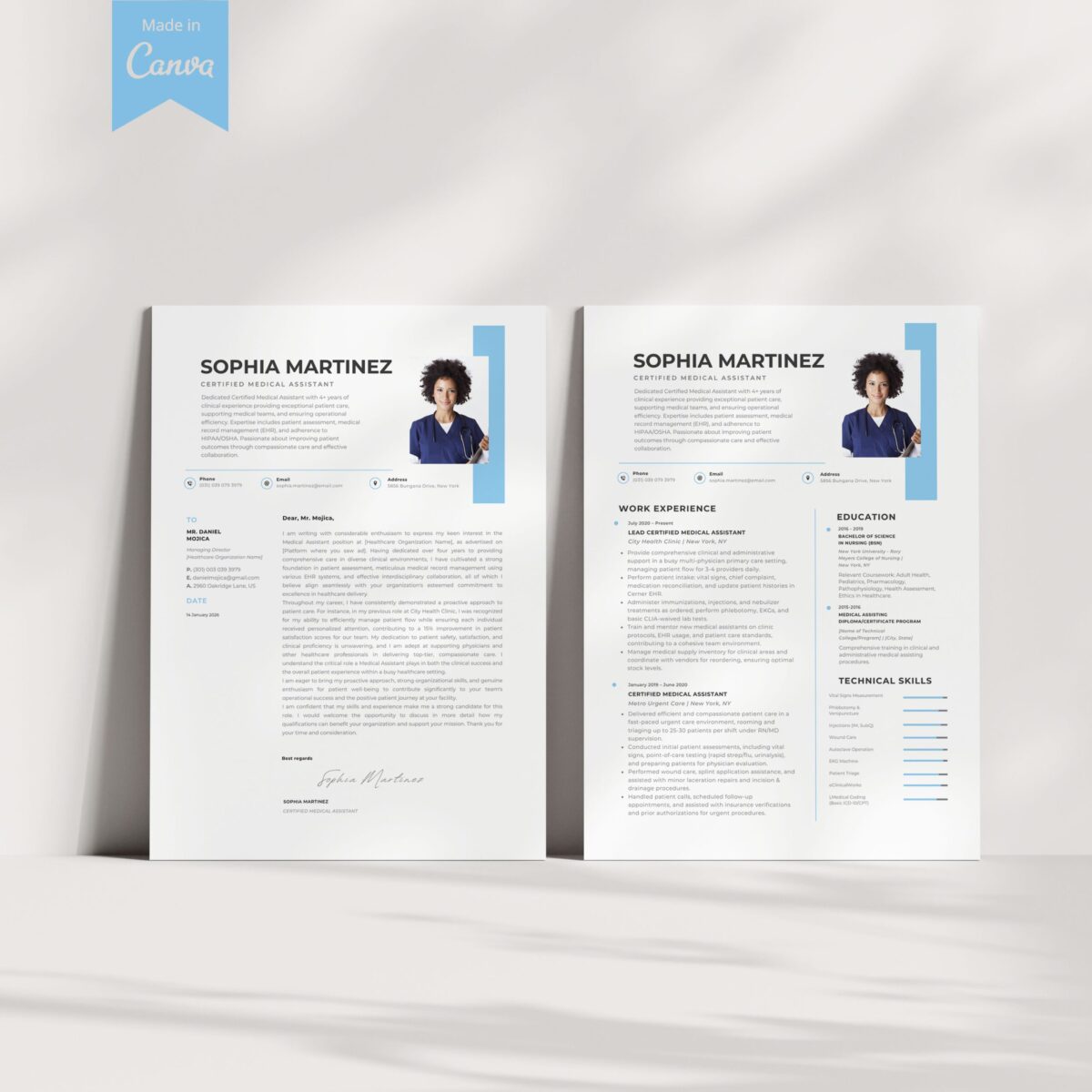 CMA Resume Template & Cover Letter Kit | Canva Editable + Guides-P08 - Image 7