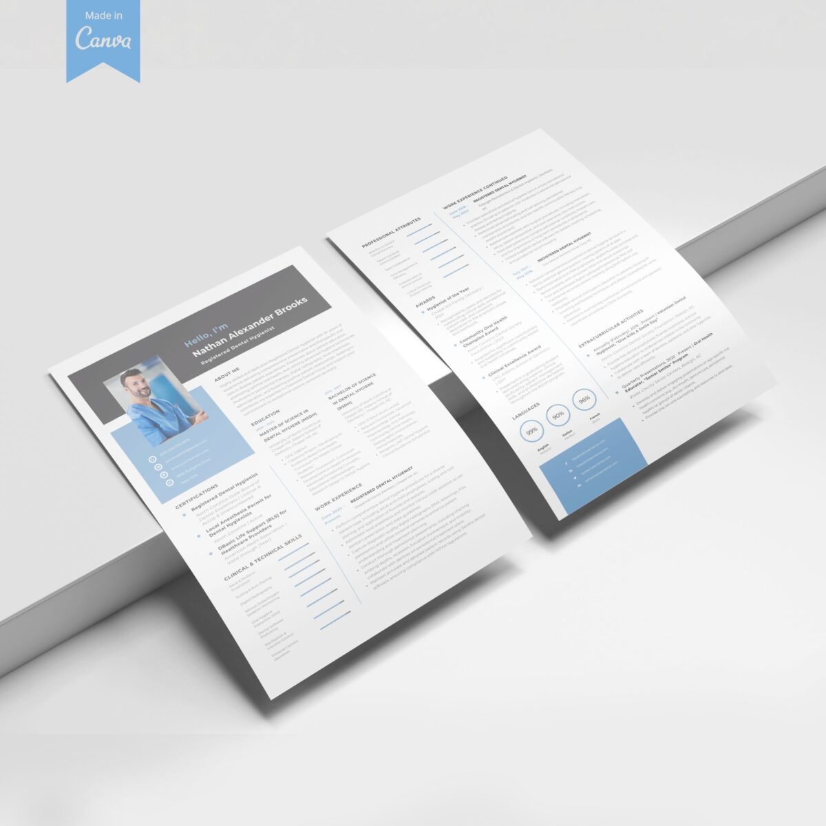 RDH Resume Template & Cover Letter Kit | Canva Editable + Guides-P09 - Image 7