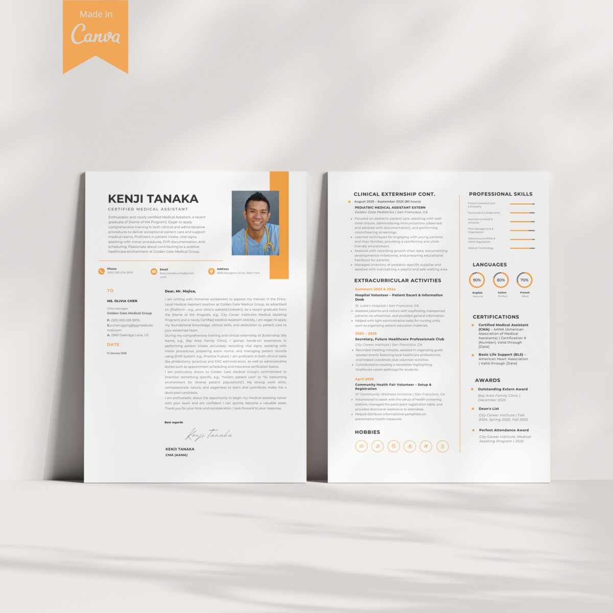 New Grad CMA Resume Template & Cover Letter | Entry-Level Kit-P15 - Image 5
