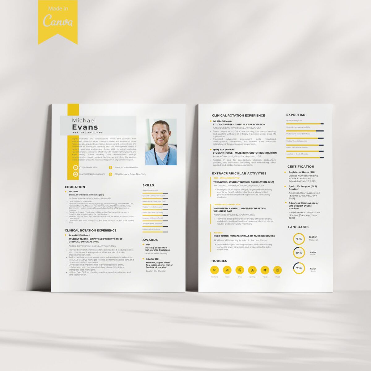 New Grad RN Resume Template & Kit | BSN Grad & Residency-P19 - Image 7