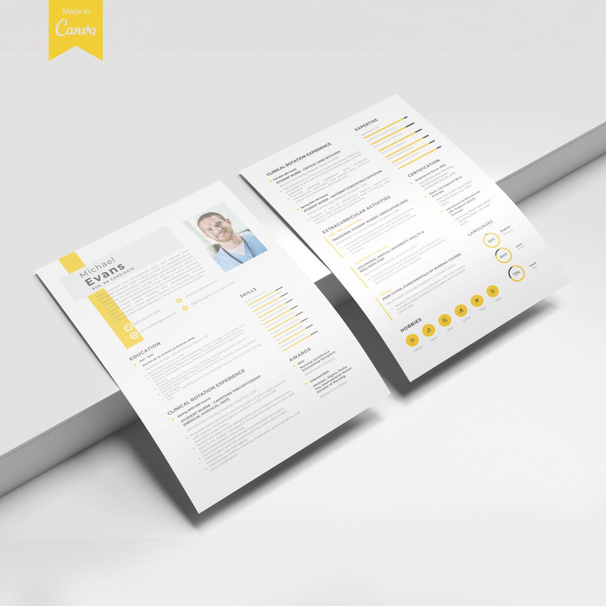 New Grad RN Resume Template & Kit | BSN Grad & Residency-P19 - Image 5