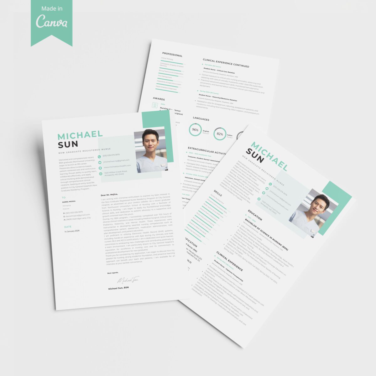New Grad RN Resume Template & Kit | BSN Grad & Residency-P20 - Image 6