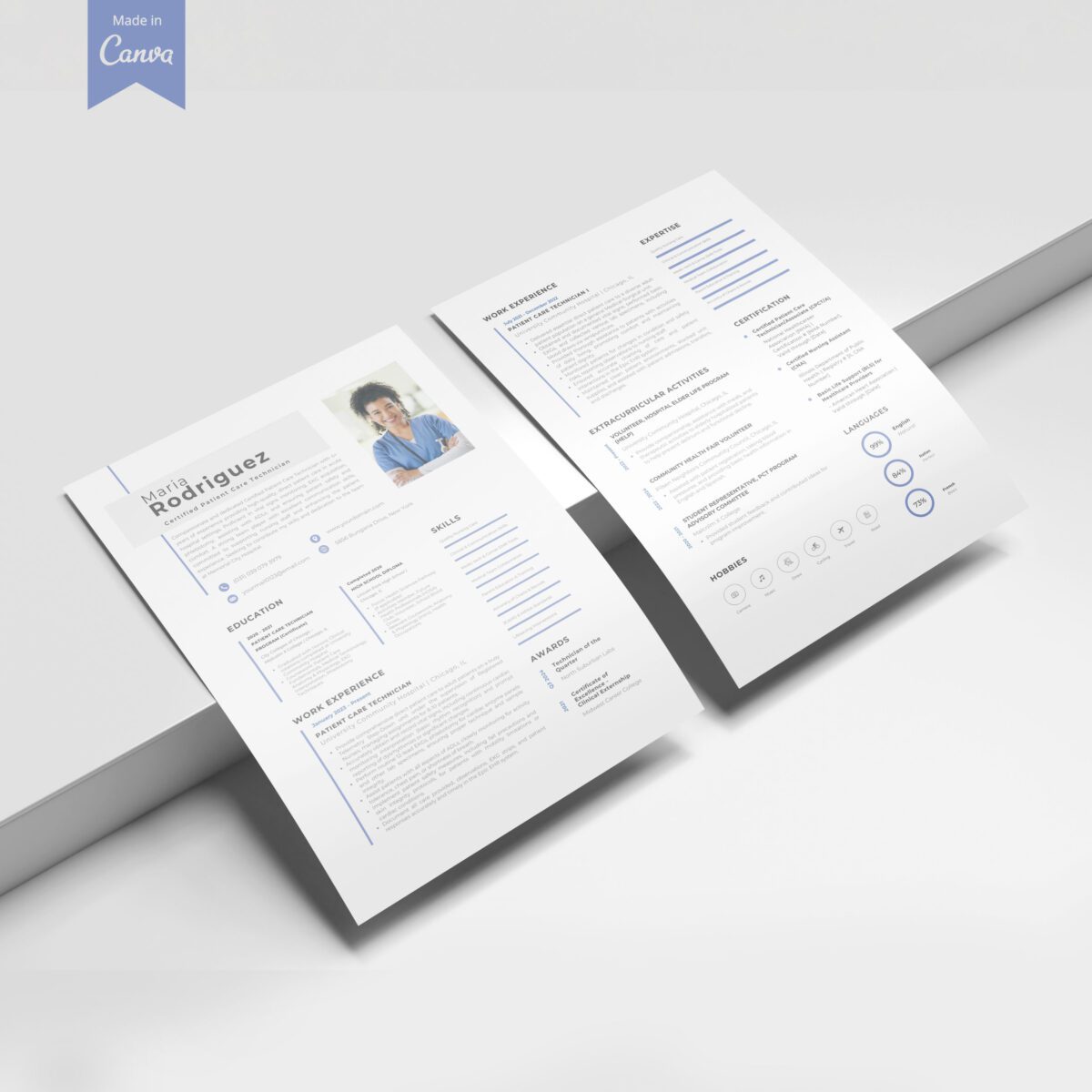 Patient Care Technician Resume Template & Kit | CPCT/PCT Canva-P17 - Image 5