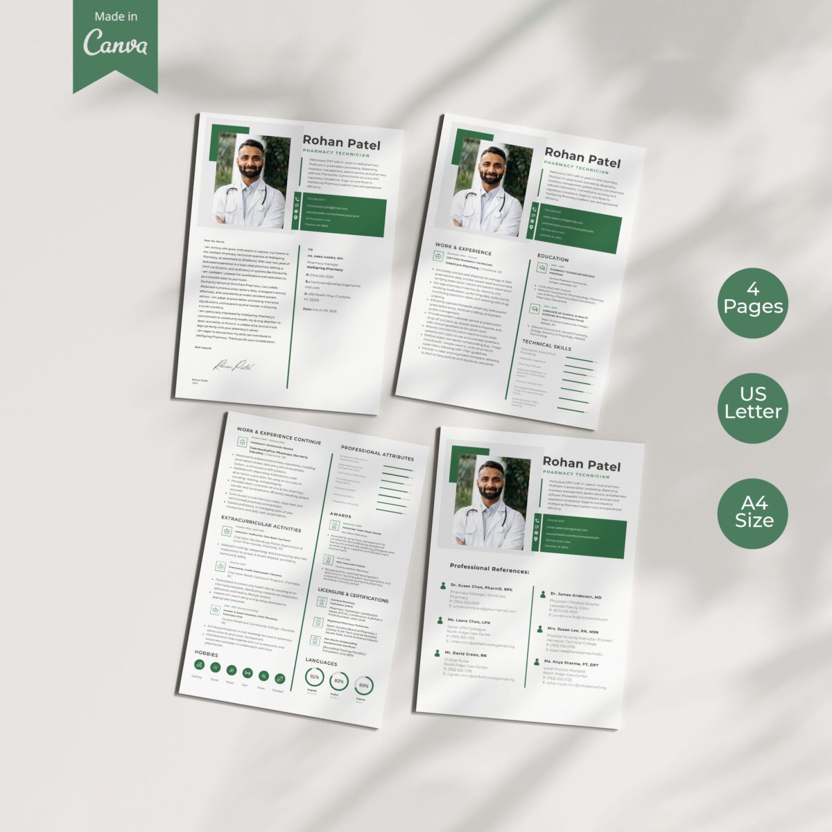 Pharmacy Technician Resume Template & Cover Letter | CPhT Kit-P11 - Image 2