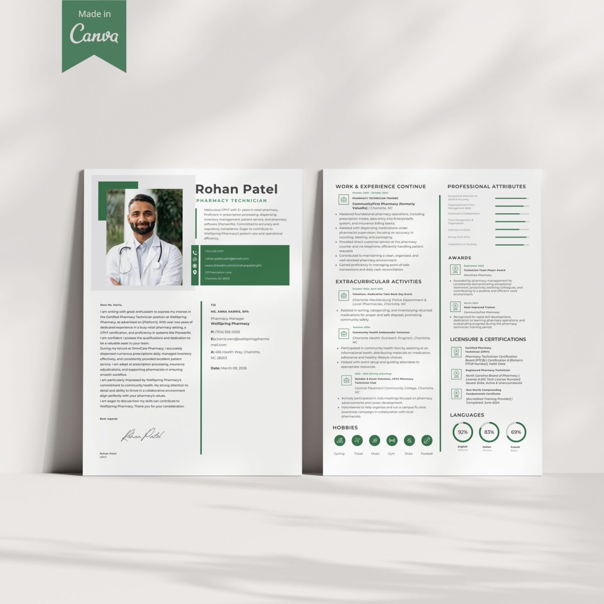Pharmacy Technician Resume Template & Cover Letter | CPhT Kit-P11 - Image 7