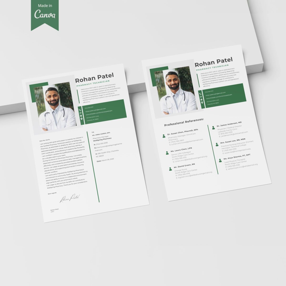 Pharmacy Technician Resume Template & Cover Letter | CPhT Kit-P11 - Image 5