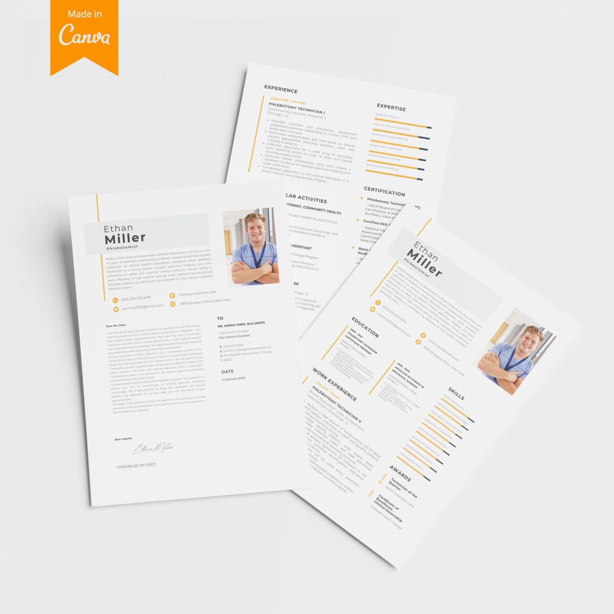 Phlebotomist Resume Template & Cover Letter | PBT Kit + Guides-P12 - Image 6