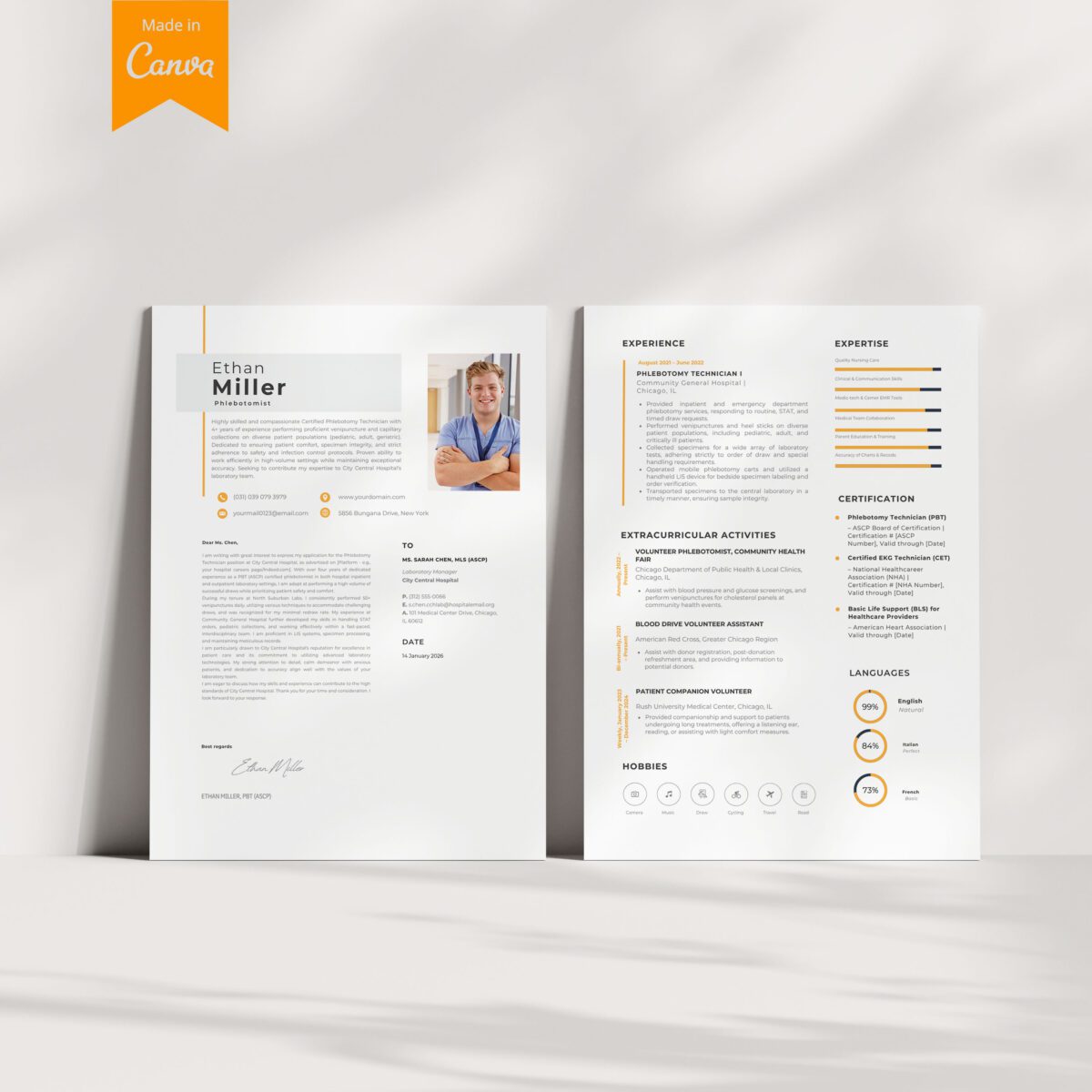 Phlebotomist Resume Template & Cover Letter | PBT Kit + Guides-P12 - Image 8
