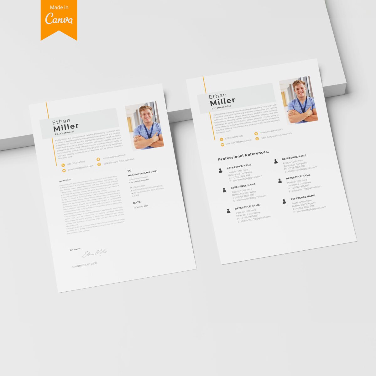 Phlebotomist Resume Template & Cover Letter | PBT Kit + Guides-P12 - Image 5