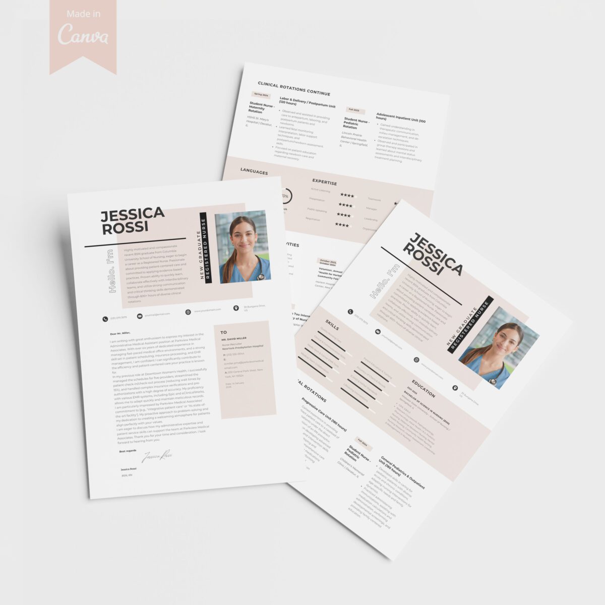 New Grad RN Resume Template & Kit | BSN Grad & Residency-P21 - Image 8