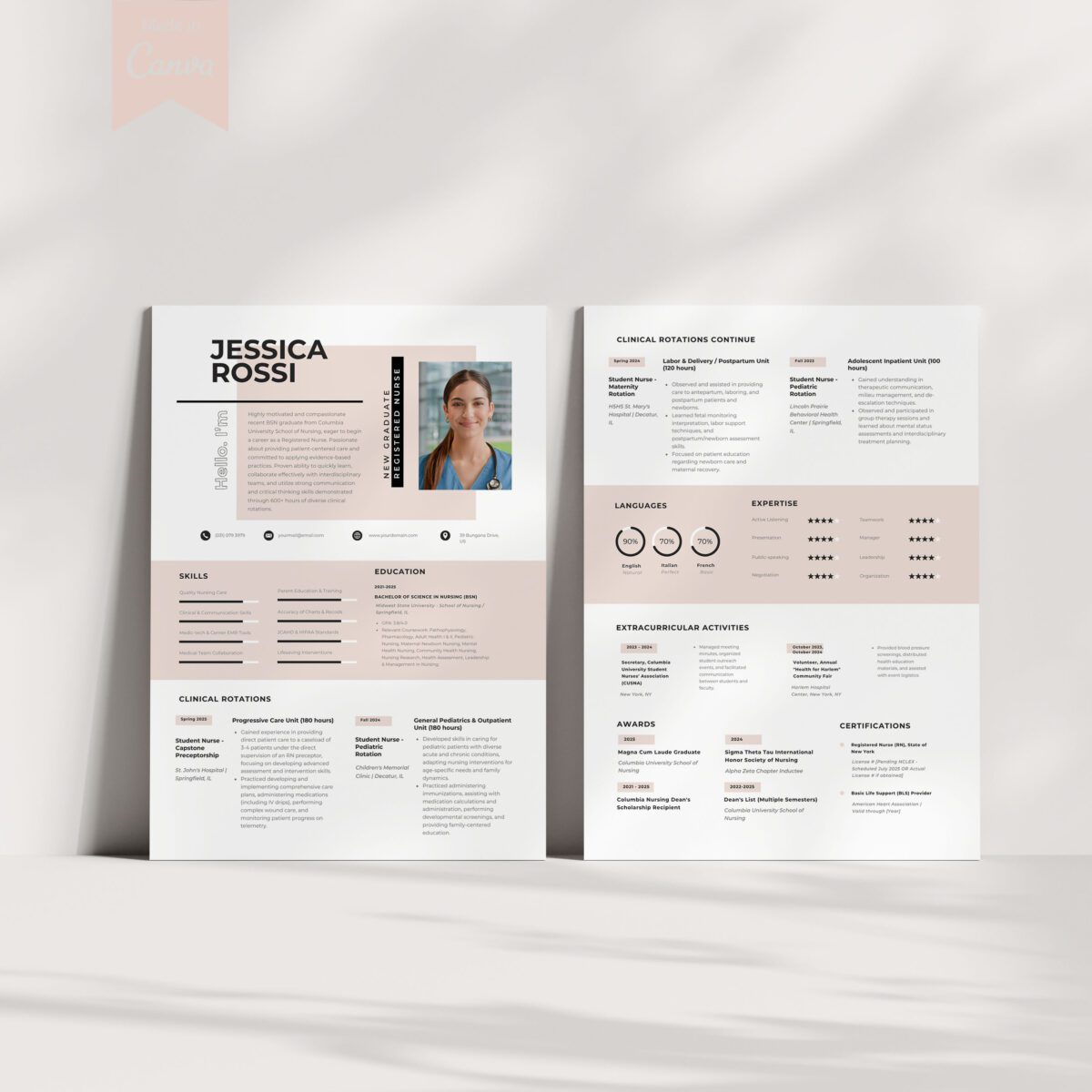 New Grad RN Resume Template & Kit | BSN Grad & Residency-P21 - Image 5